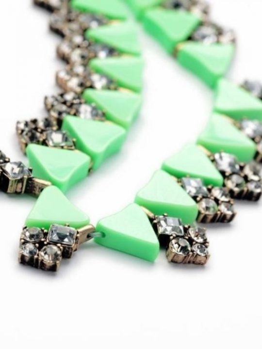 Trinket Green Collar Necklace