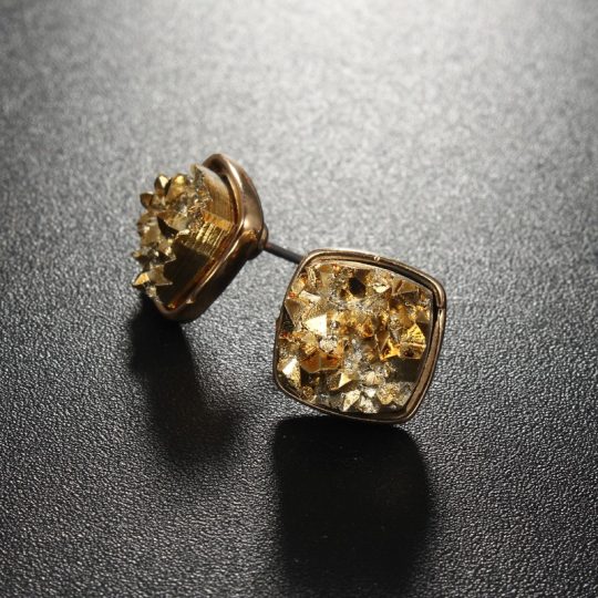 Geode-Square-Stud-Earring-Gold1