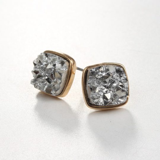 Geode-Square-Stud-Earring-Silver1