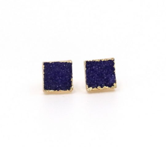 Square-Druzy-Stone-Stud-Earrings-Blue