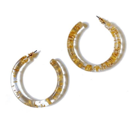 Glitter-Gold-Clear-Resin-Hoop-Earrings